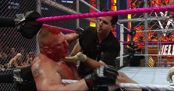 Brock Lesnar bleeding